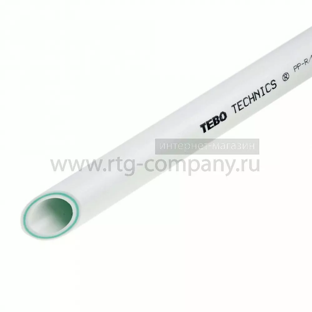 Труба полипропиленовая PPRC PN20 /  50 *8,4 TEBO Master Pipe армированная алюминием, белая (уп.20 п/м)